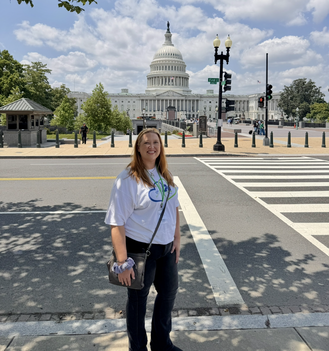 Kim Carlos advocating for medication access at the U.S. Capitol